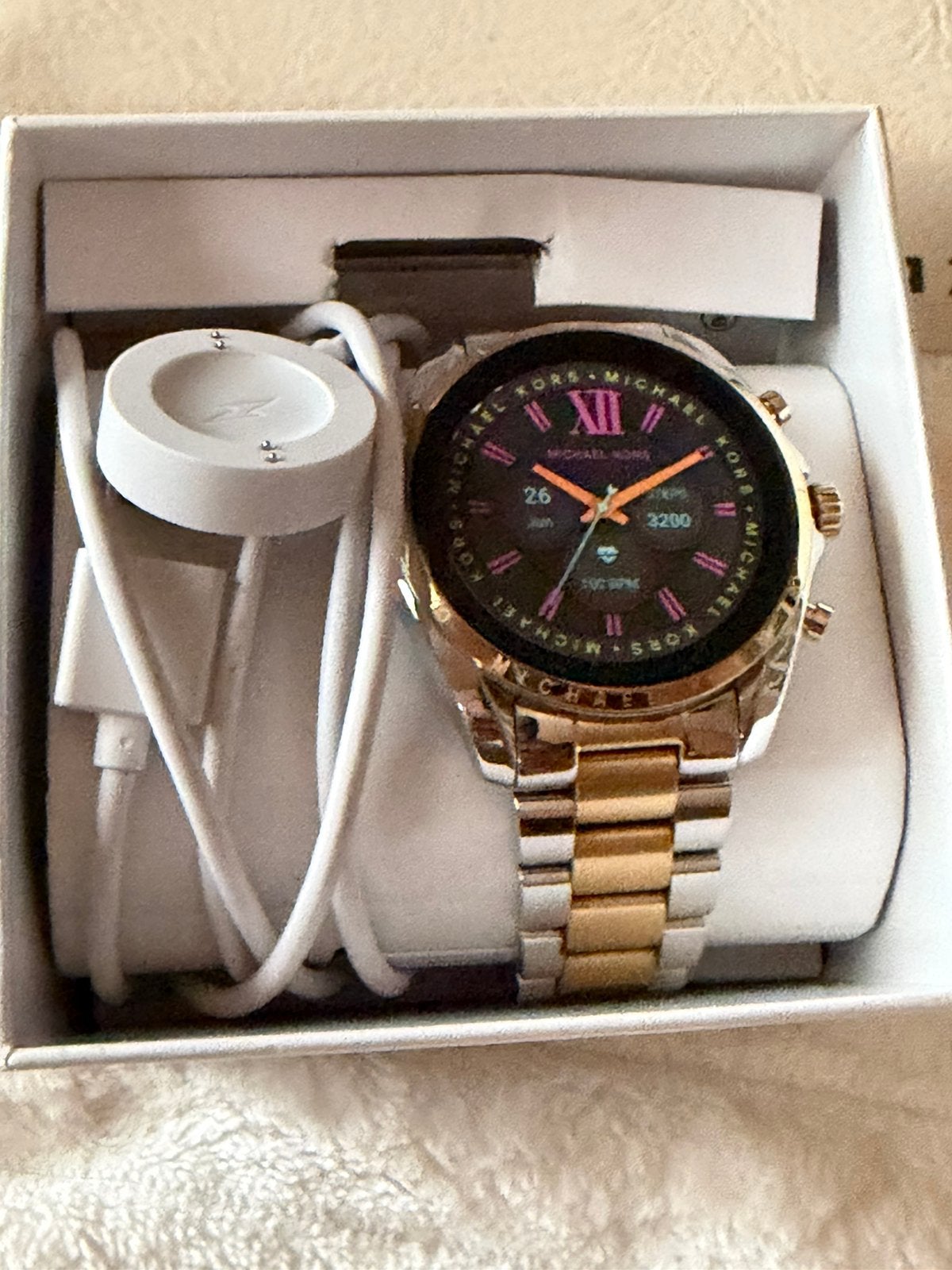 Michael kors smartwatch Bradshaw 6, Ophalen of Verzenden, Zo goed als nieuw, Staal, Overige merken