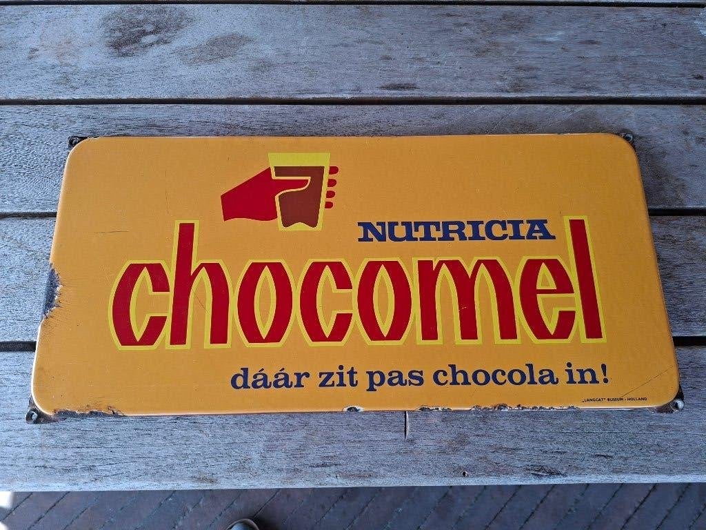 Emaille reclamebord, Ophalen of Verzenden, Gebruikt, Reclamebord