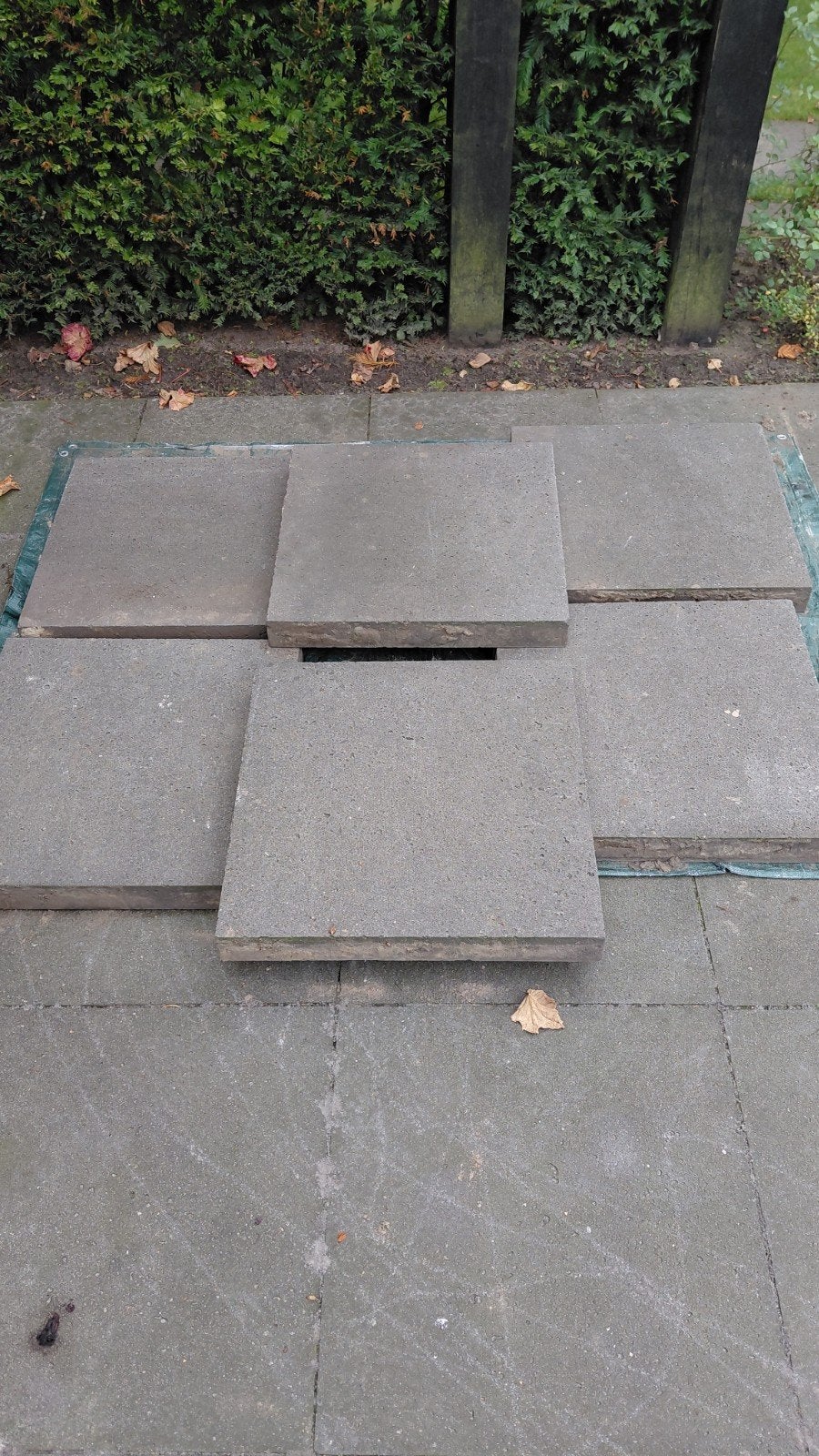 6 Schellevis tegels 60x60 cm, Tuin en Terras, Ophalen, Gebruikt, Minder dan 5 m², Beton