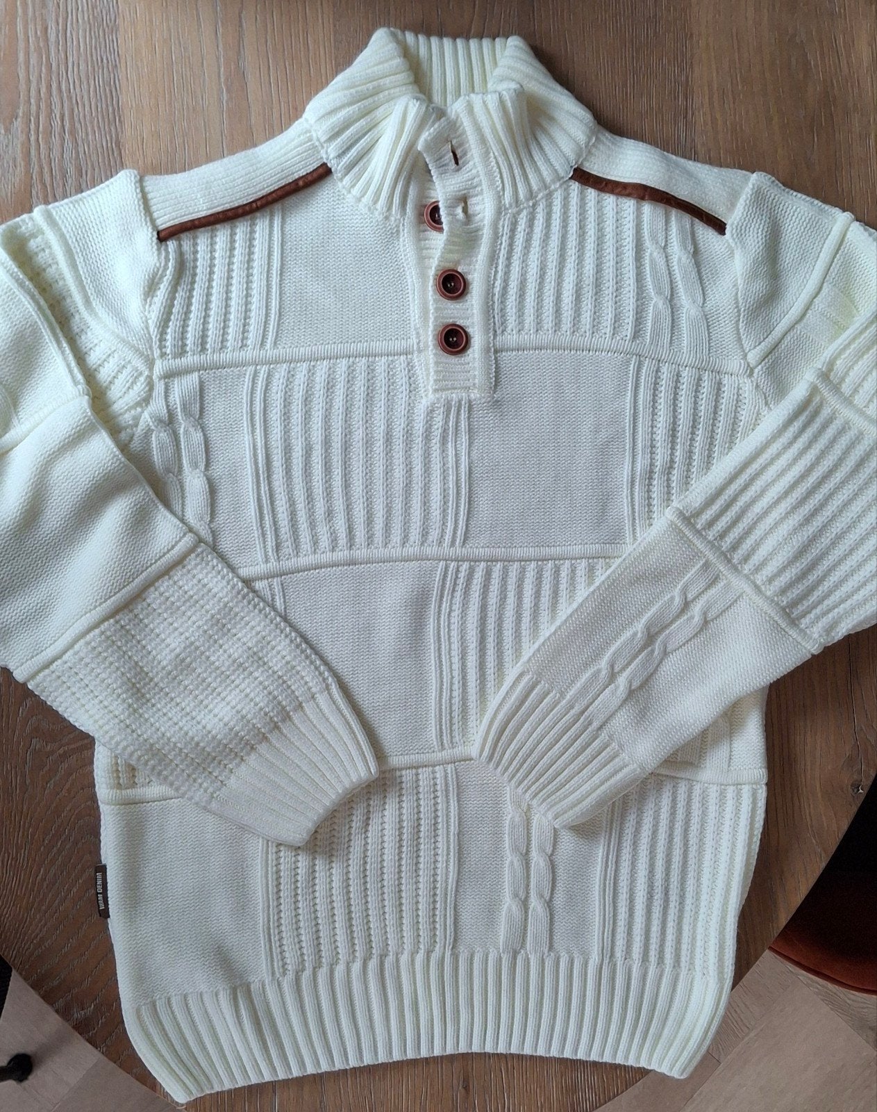 Nieuwe Wam Denim gebroken wit gebreide trui, Wit, Nieuw, Overige maten, Ophalen of Verzenden