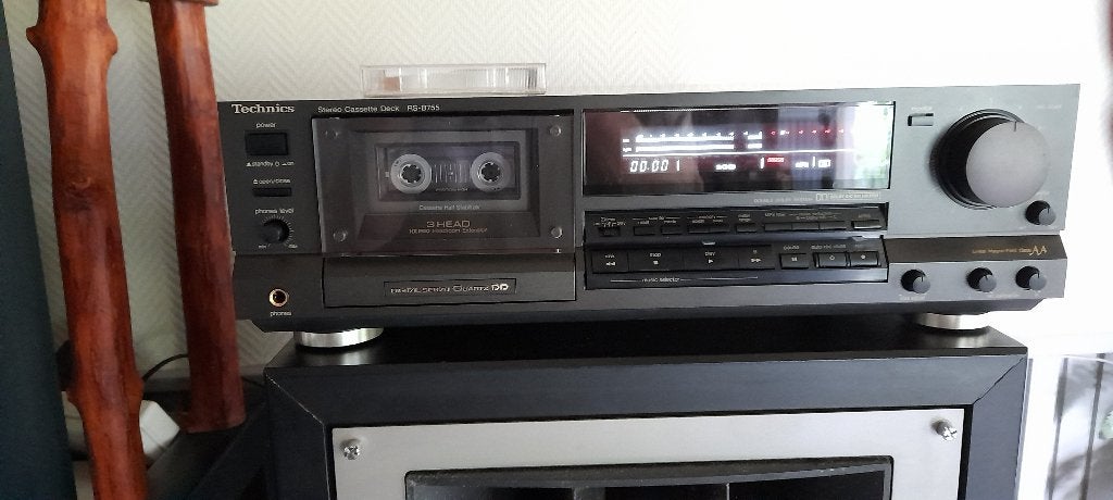 Cass.rec. Technics RS-B755 3 Head HX PRO Class AA mint staat, Ophalen of Verzenden, Enkel, Overige merken, Tiptoetsen