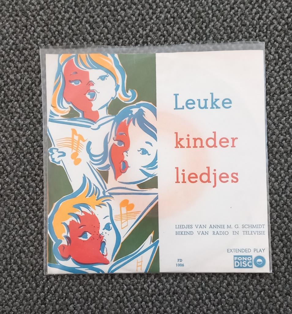 Plaat lp single Leuke kinder liedjes Annie M. G. Schmidt 7", Cd's en Dvd's, Originele persing, 7 inch, Ophalen of Verzenden, Zo goed als nieuw