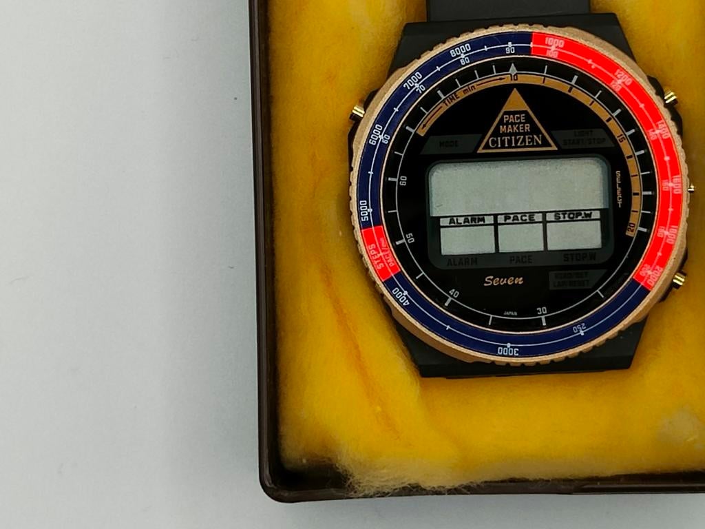 Vintage LCD herenhorloge Citizen CR-3011 (Seven Pacer). Top!, Sieraden, Tassen en Uiterlijk, Horloges | Antiek, Overige materialen