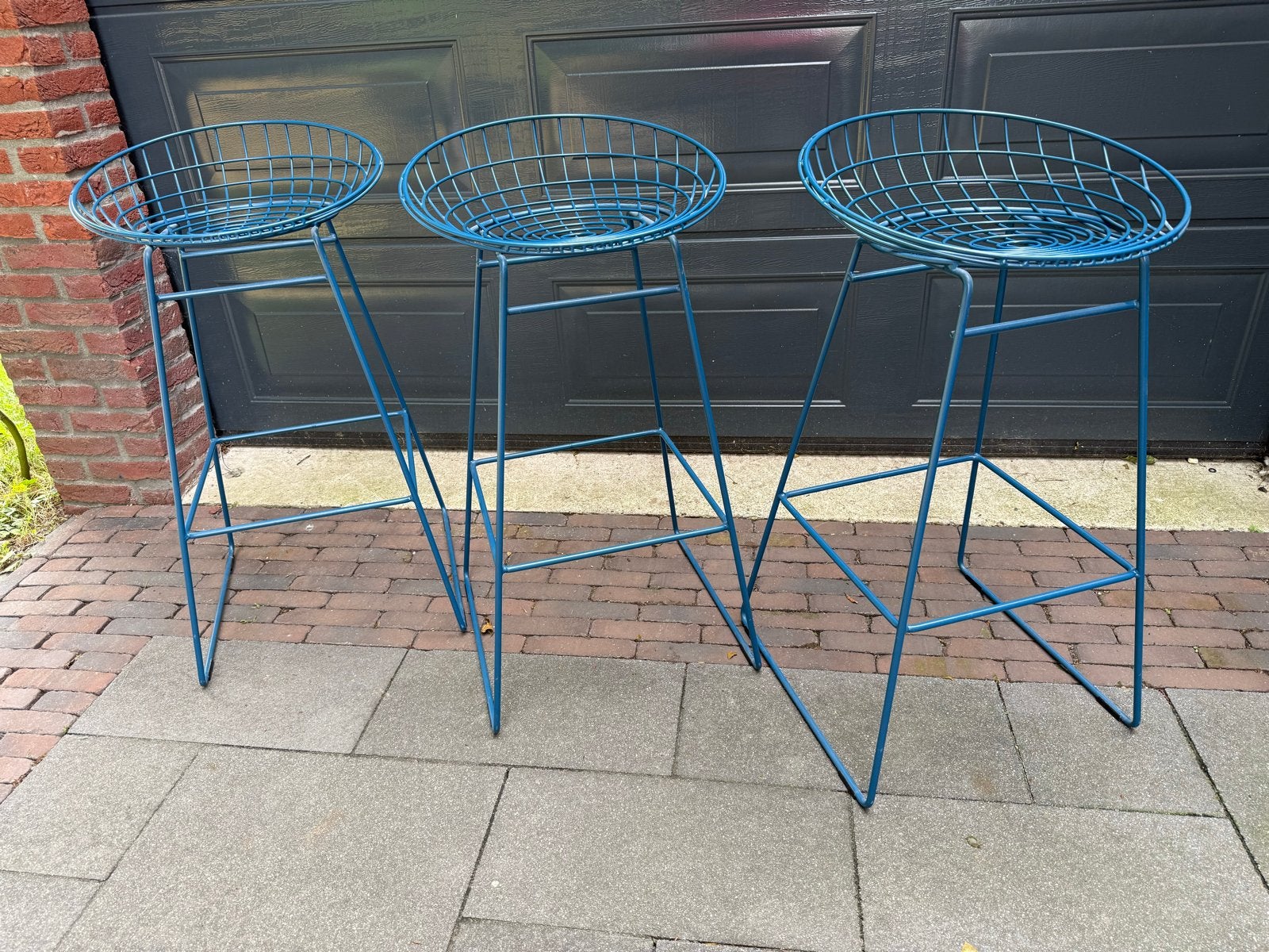Set van 4 originele Pastoe SM07 barkrukken - Cees Braakman, Gebruikt, Met voetsteun, Ophalen of Verzenden, 90 cm of meer