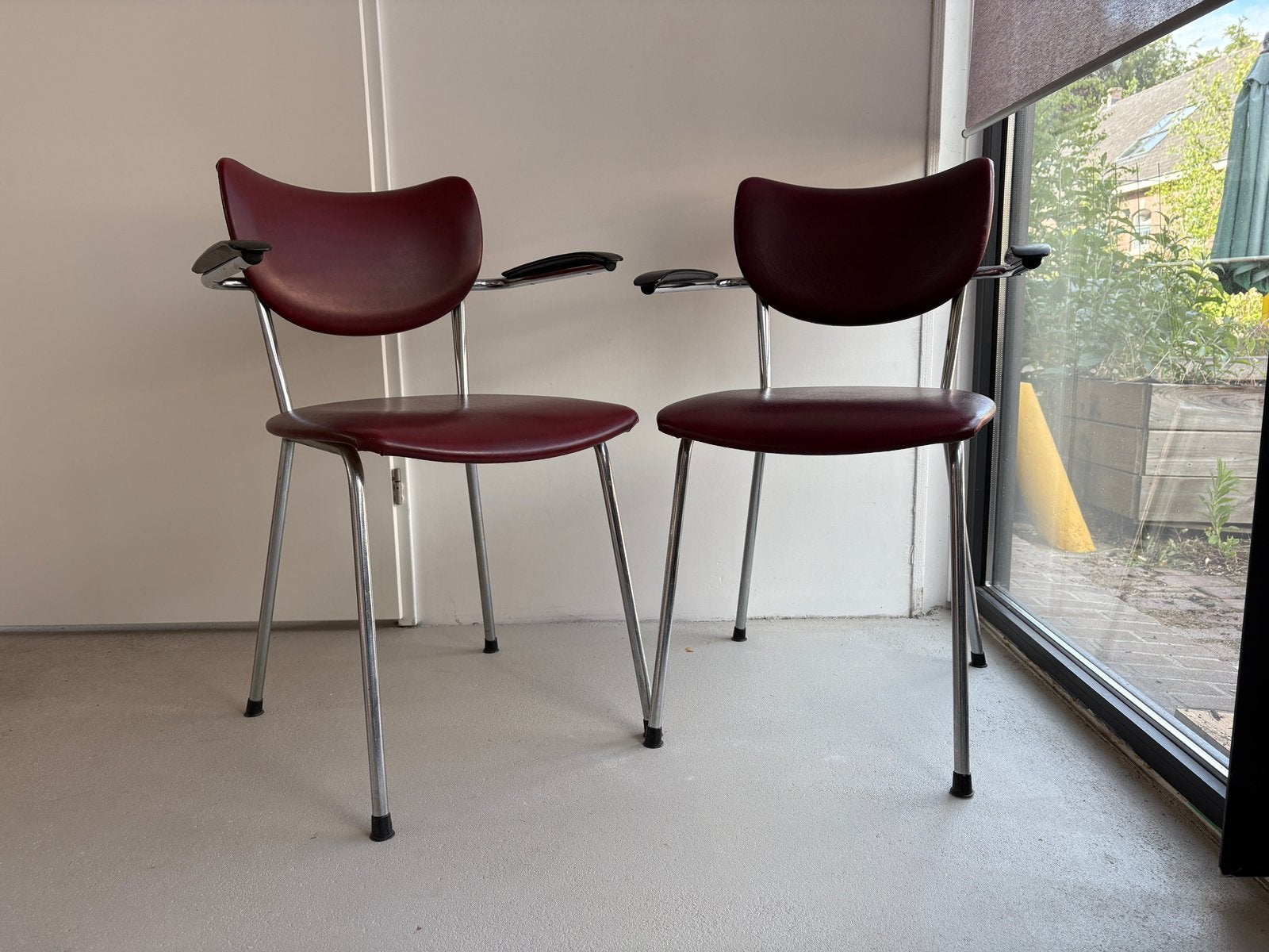 Twee mooie vintage design buisframe stoelen, Ophalen, Gebruikt, Twee, Vintage design midcentury
