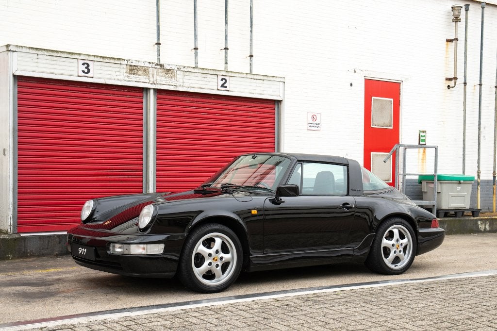 Porsche 964 Targa C2 Manueel, Sportseats and Sperr!! 1990, Zwart, Zwart, Bedrijf, Handgeschakeld