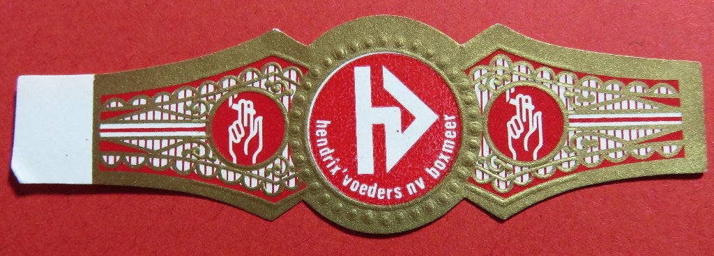 Sigarenbandje Reclamebandje Hendrix' Voeders Boxmeer, Verzenden, Gebruikt, Sigarenbandjes