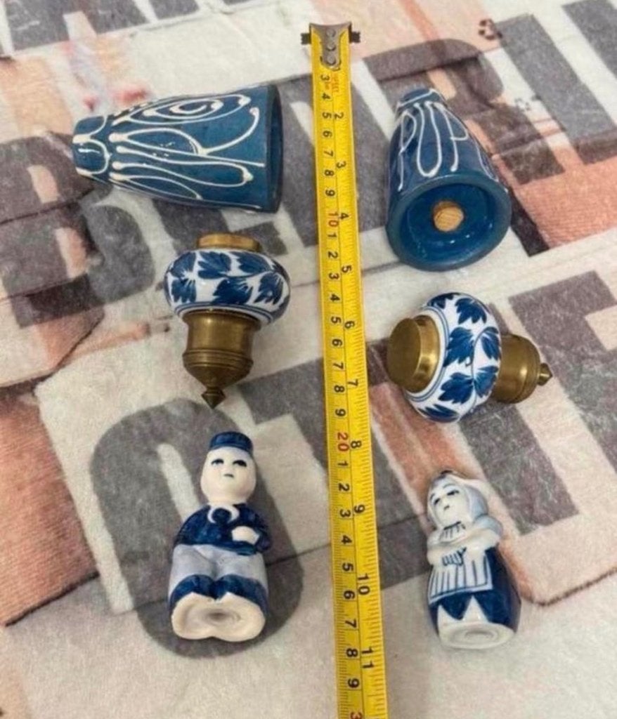 6x bijzondere antiek vintage peper zout stel 3 sets servies, Ophalen of Verzenden