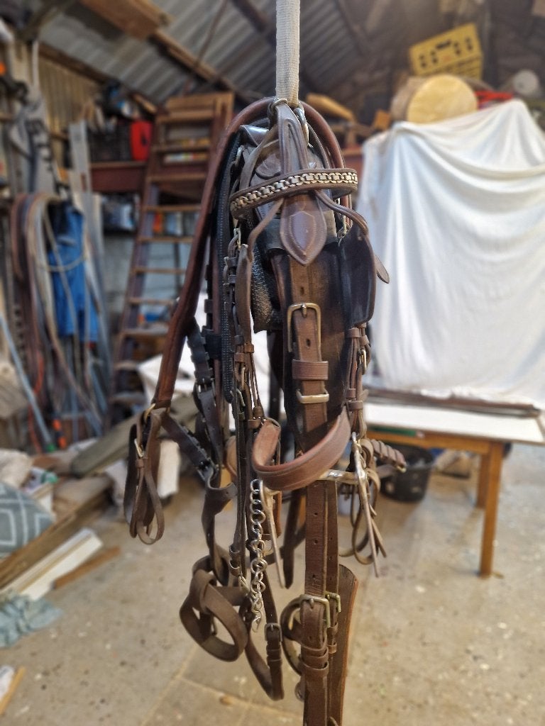Enkelspantuig ideal full bruin, Ideal Equestrian, Gebruikt, Inclusief bit, Bruin