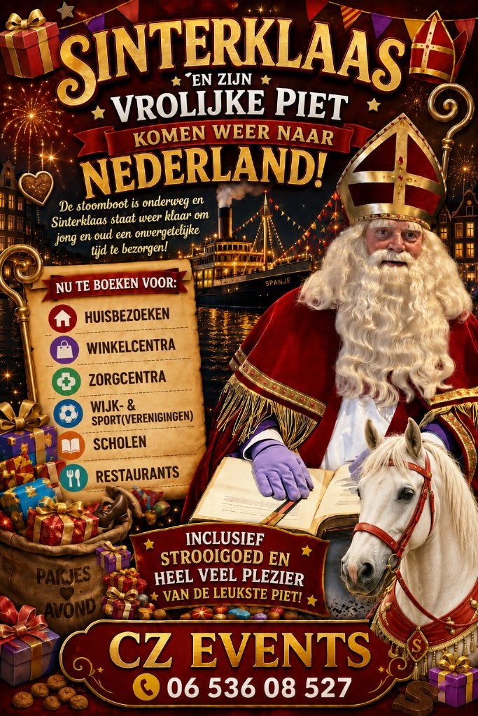 Sinterklaas en Piet komen weer naar Nederland, Diversen, Sinterklaas, Ophalen of Verzenden, Nieuw
