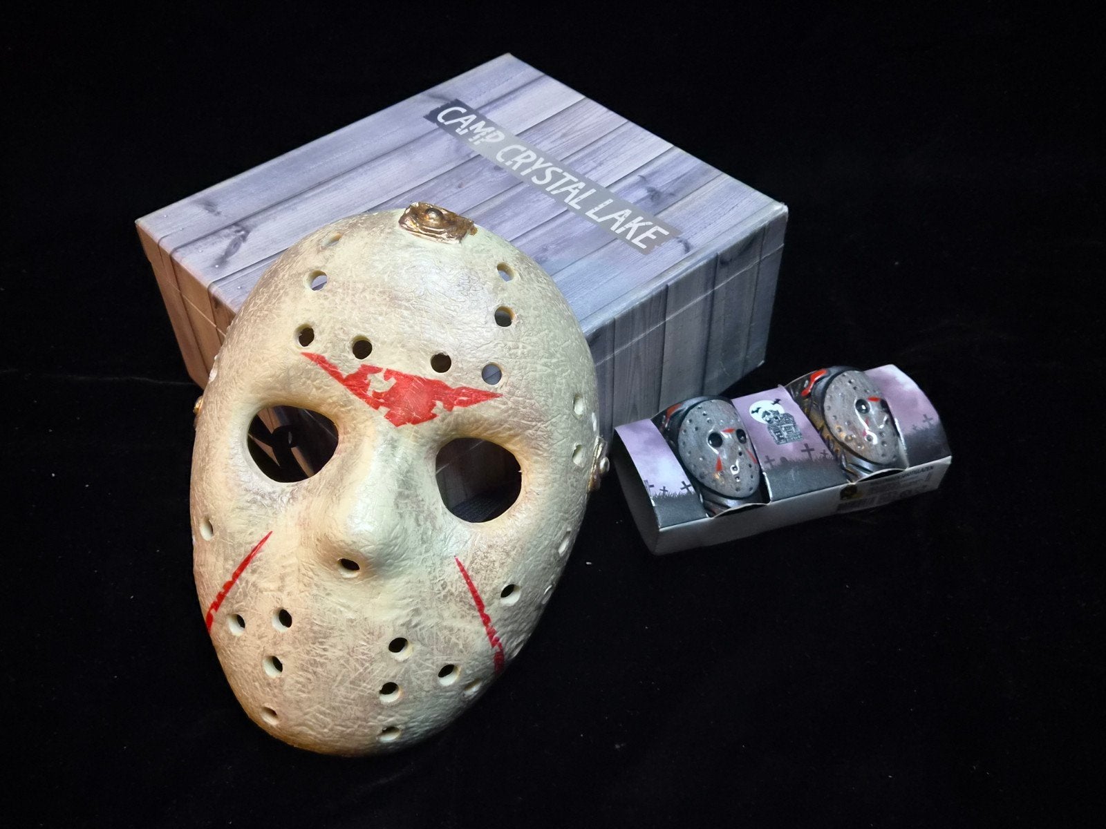 FRIDAY THE 13TH - Jason Voorhees masker & shotglazen - RARE!, Ophalen of Verzenden, Zo goed als nieuw, Film, Gebruiksvoorwerp