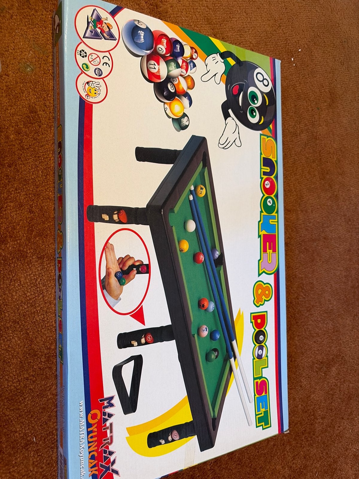 Mini Snooker & Poolset - Draagbaar Biljartspel voor Kinderen, Ophalen of Verzenden, Zo goed als nieuw, Jongen of Meisje