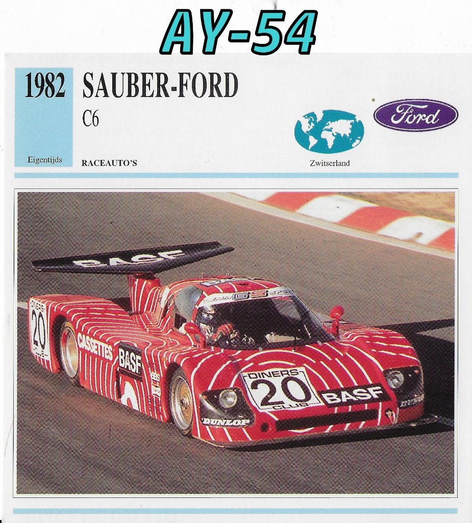 Ay54 autokaart sauber ford c6 ( 1982 ), Ophalen of Verzenden, Zo goed als nieuw, Auto's