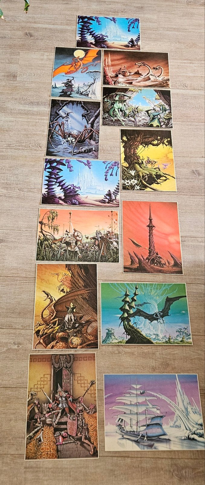 Rodney Matthews – Fantasy Art Prints Set (13 stuks, 1990), Minder dan 50 cm, Gebruikt, Ophalen of Verzenden, Print