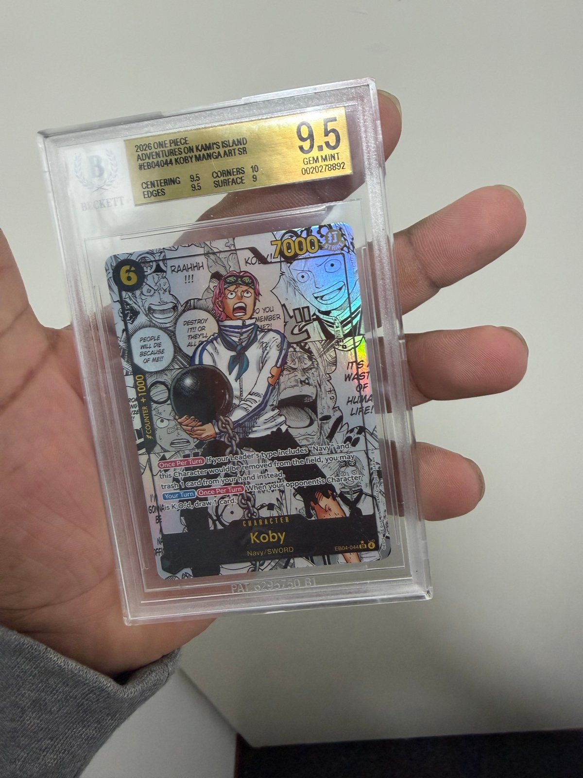 One Piece Koby Manga Art  EB04-044 Beckett 9.5 Gem Mint, Hobby en Vrije tijd, Verzamelkaartspellen | Magic the Gathering, Zo goed als nieuw