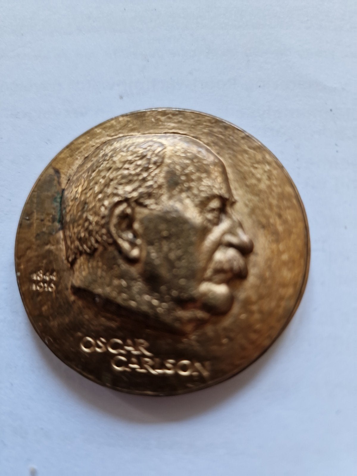 Bronzen penning Oscar Carlson, Finse landbouw, Ophalen of Verzenden, Brons, Buitenland