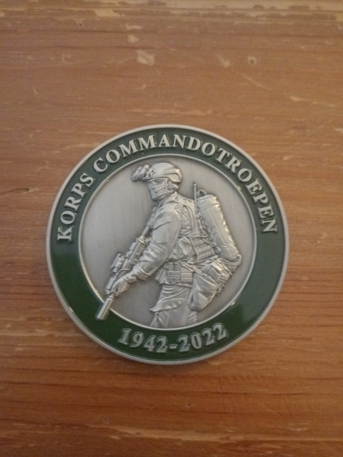 Korps Commandotroepen Herdenkingsmunt KCT, Ophalen of Verzenden, Overige materialen, Nederland