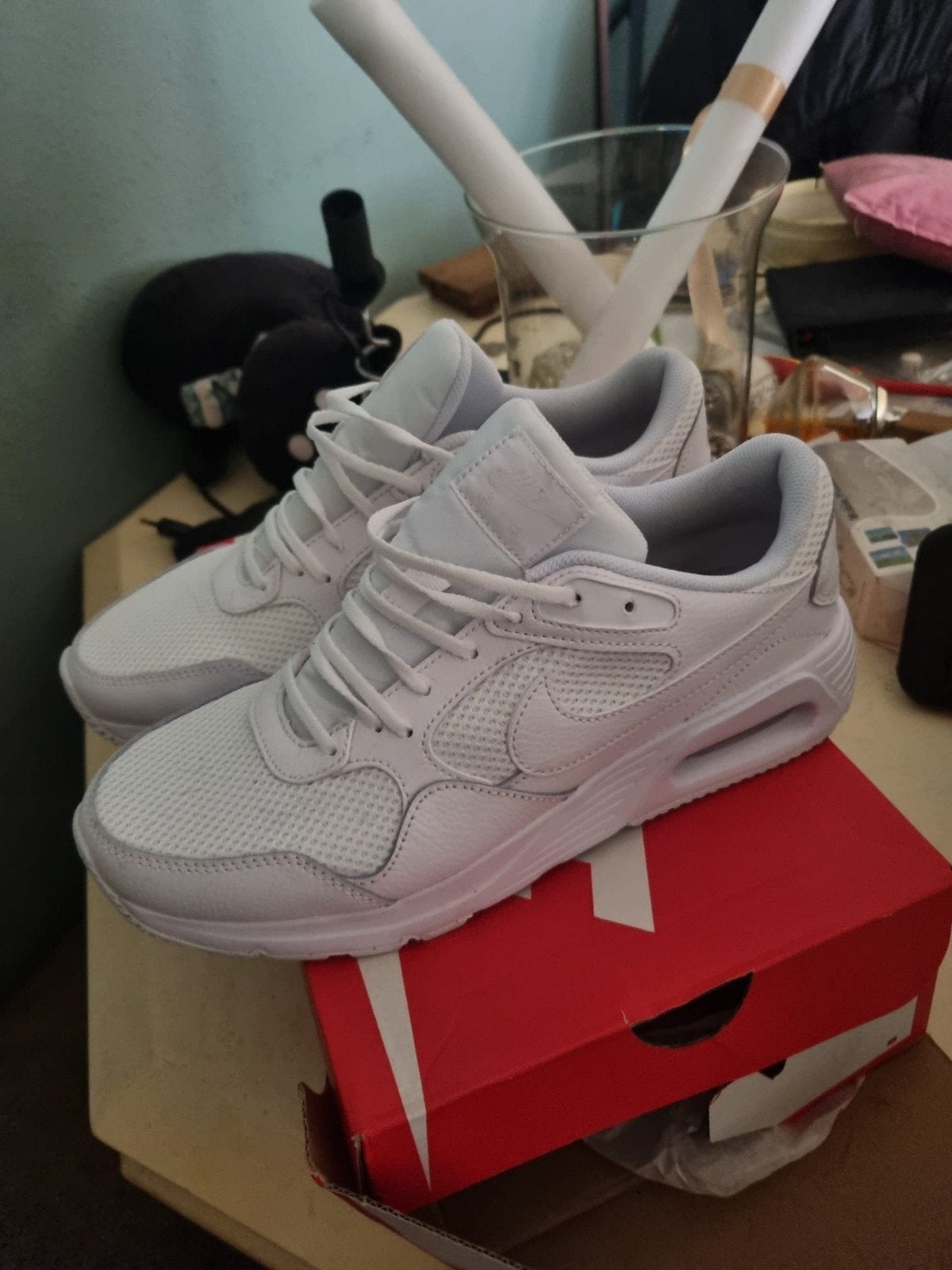 Witte Nike Air Max - Maat 42 - Zo goed als nieuw, Wit, Nike, Ophalen of Verzenden, Sneakers of Gympen