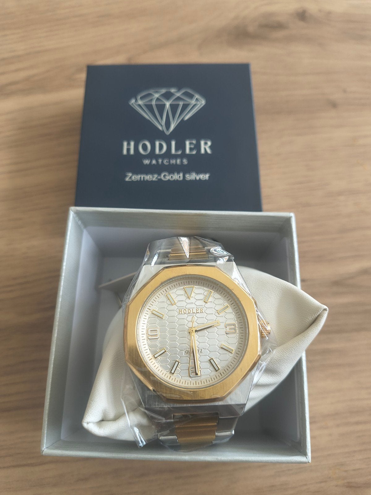 Hodler Zernex-Gold Silver Horloge - Nieuw in doos, Overige merken, Polshorloge, Nieuw, Ophalen of Verzenden