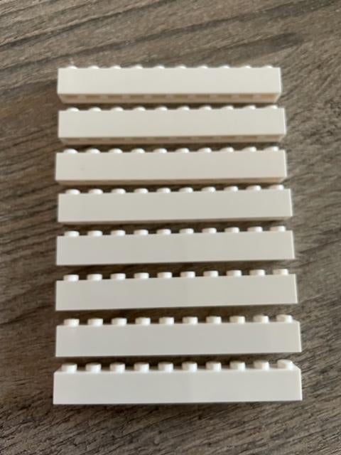 lego basis blokjes 1x10 wit  (4), Ophalen of Verzenden, Nieuw, Losse stenen, Lego
