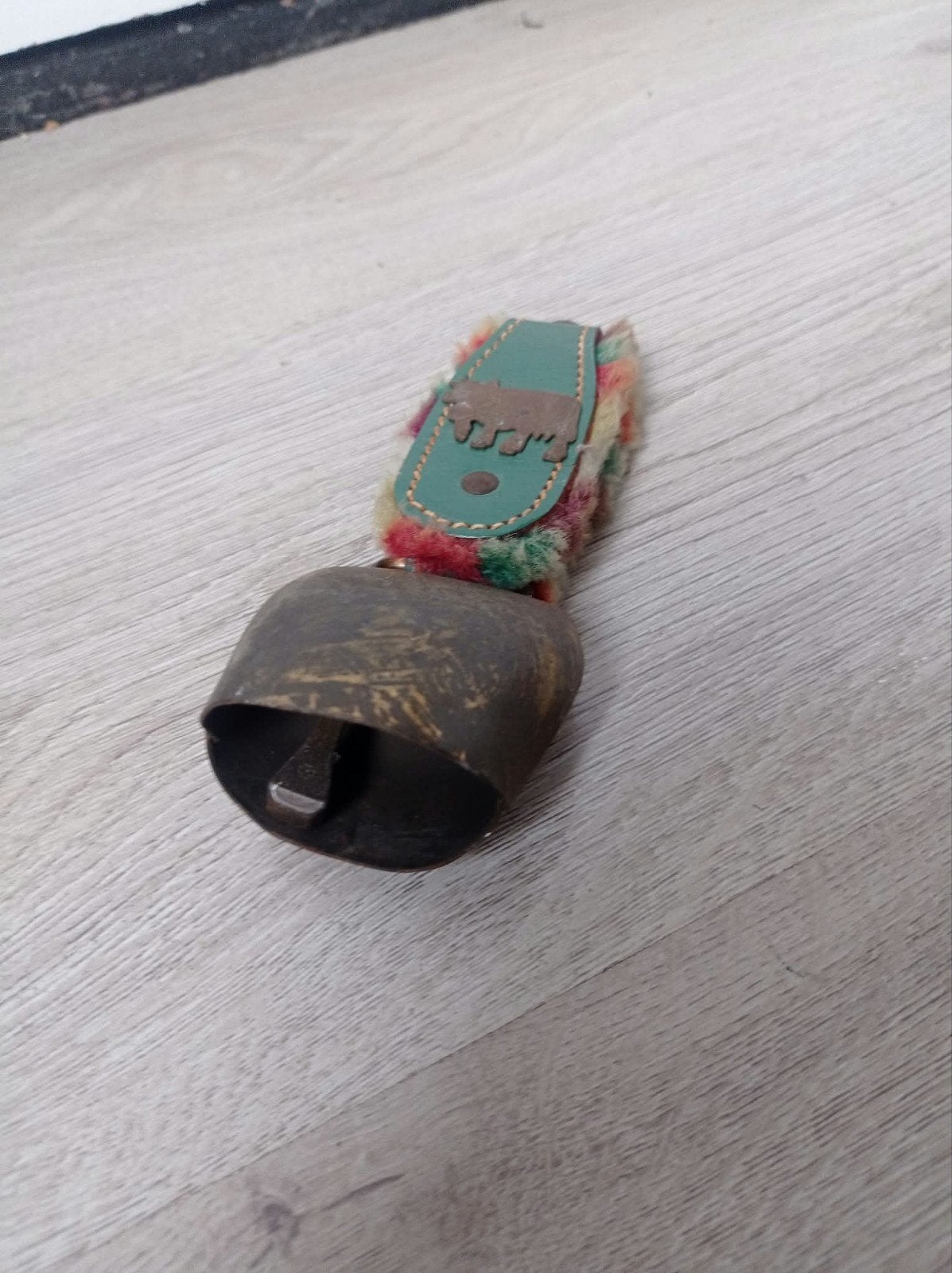 Antieke koebel met band - 6,5 cm bel, 14 cm band, Ophalen of Verzenden