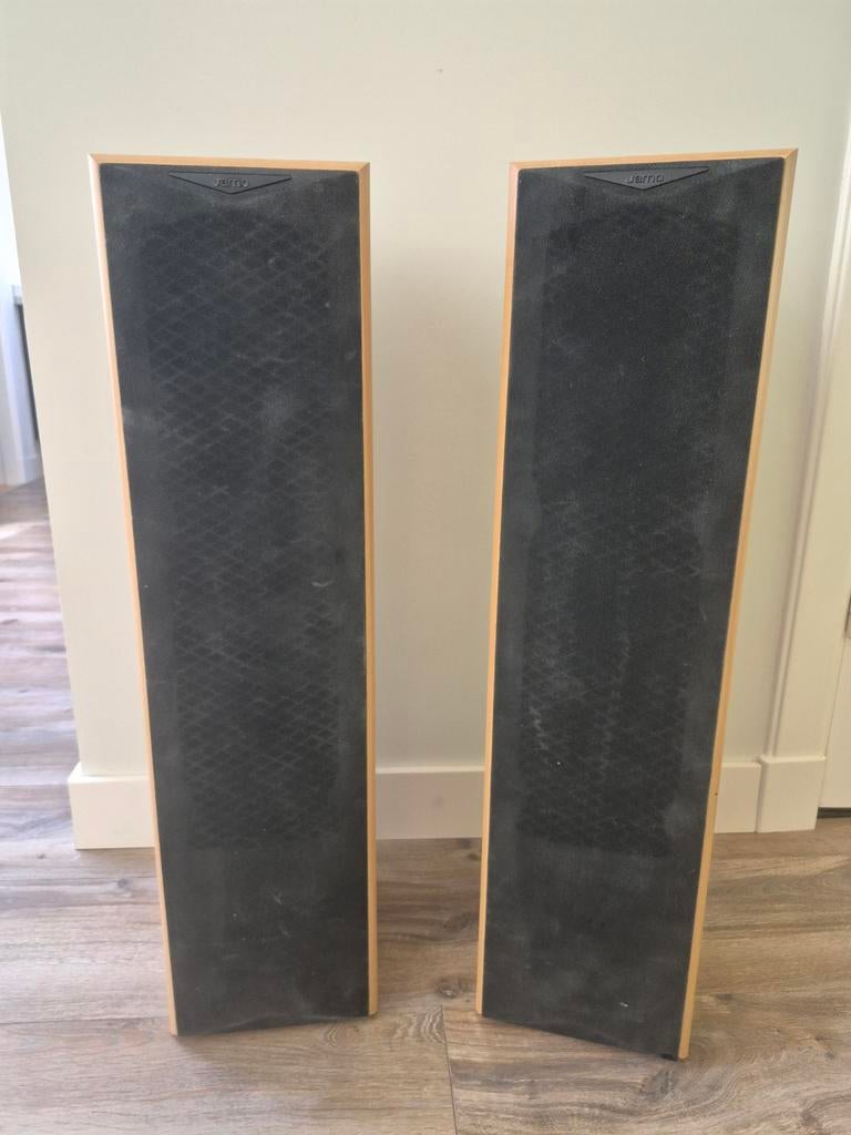 Jamo E350 Zuilen - Krachtige Vloerstaande Luidsprekers, Ophalen, Gebruikt, 60 tot 120 watt, Front, Rear of Stereo speakers
