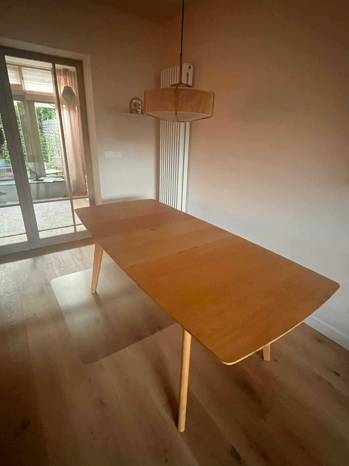 Uitschuifbare eettafel van eikenhout, Ophalen, Gebruikt, Eikenhout, 50 tot 100 cm