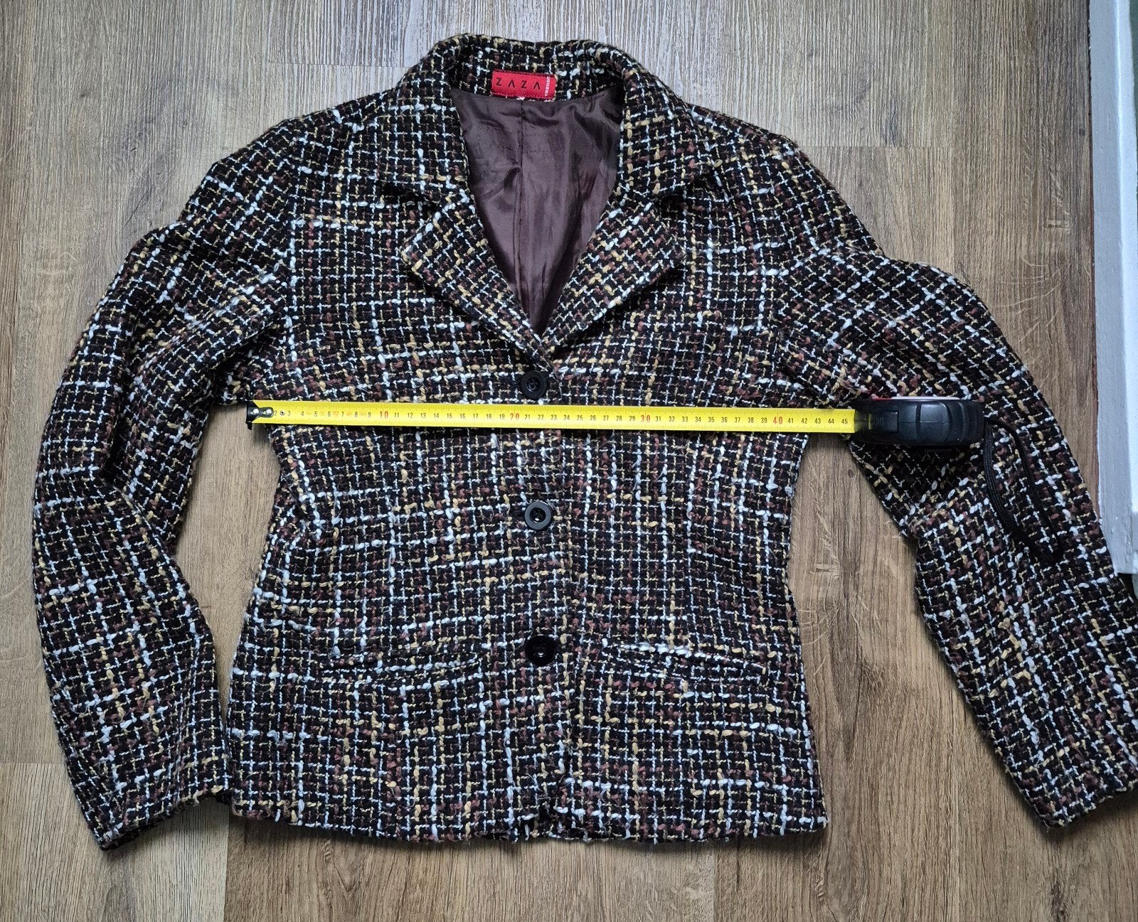 Zaza Boucle Blazer Maat M, Maat 38/40 (M), Zaza, Zwart, Ophalen of Verzenden