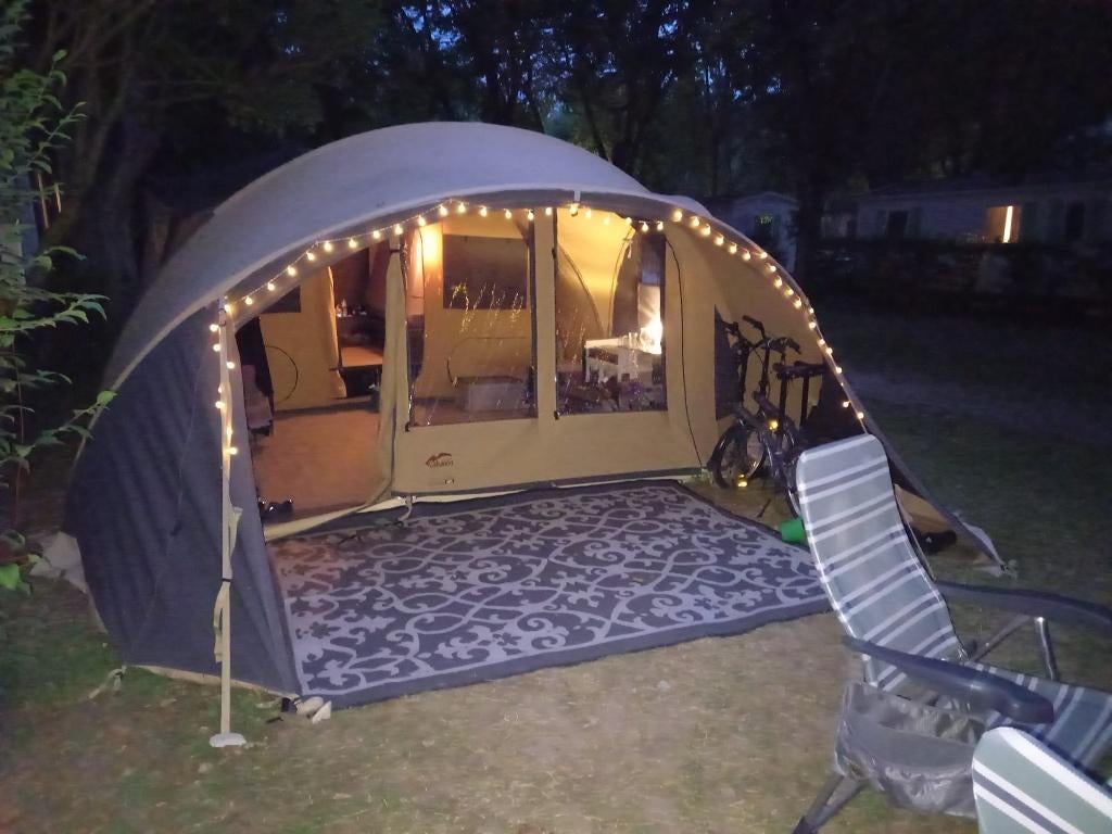 Vouwwagen Cabanon Mercury deluxe 2019, Caravans en Kamperen, Ophalen, Meerkleurig, Cabanon, Aanwezig