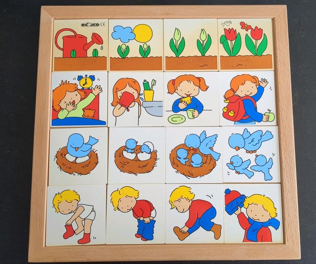 Puzzel educo, volgorde reeks, 2 tot 4 jaar, Gebruikt, 10 tot 50 stukjes, Ophalen of Verzenden