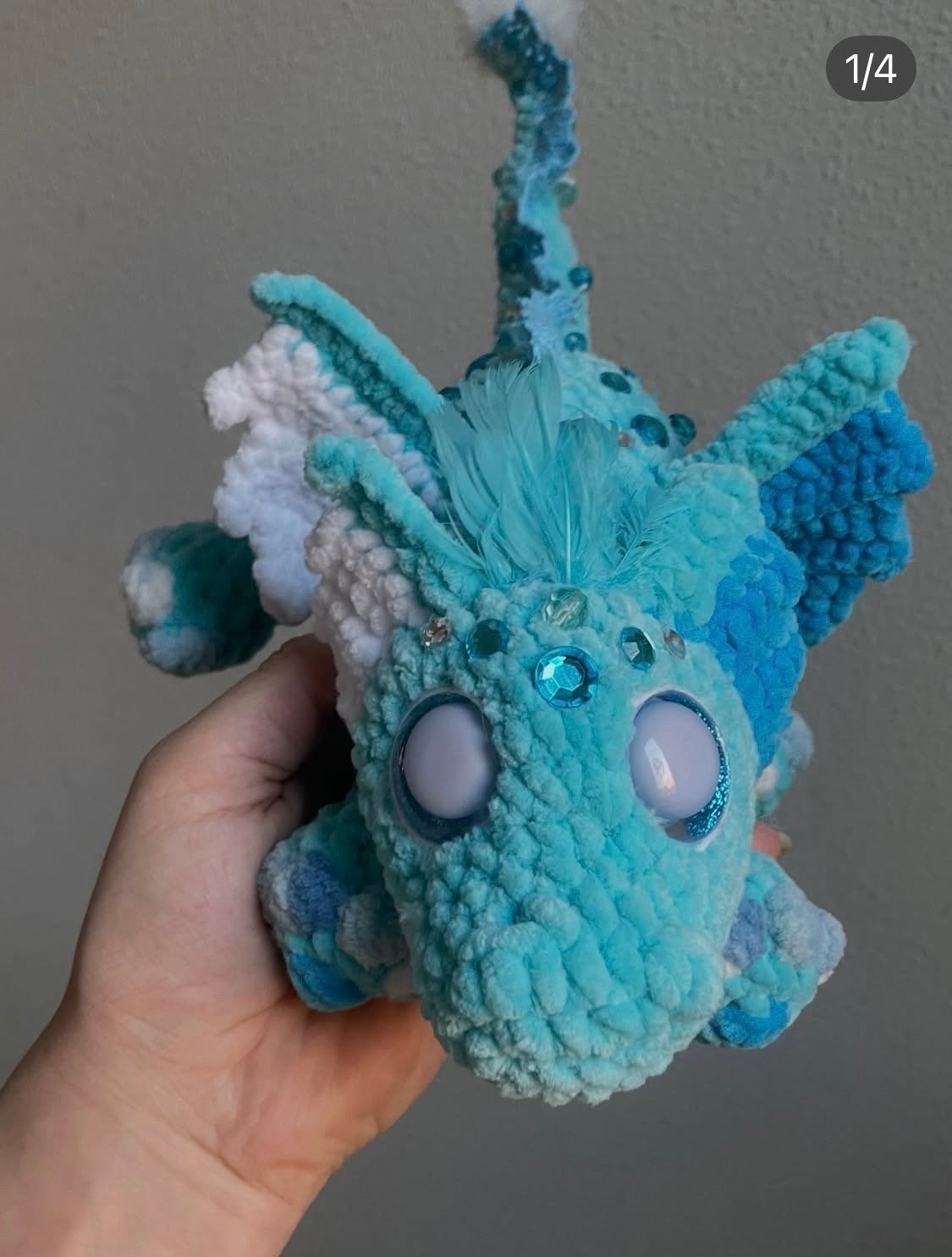 Handgemaakt Fantasy Draakje - Uniek en Zacht, Overige merken, Overige typen, Blauw, Ophalen of Verzenden