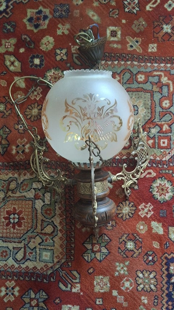 Hanglamp, Huis en Inrichting, Gebruikt, Glas, Minder dan 50 cm, Ophalen