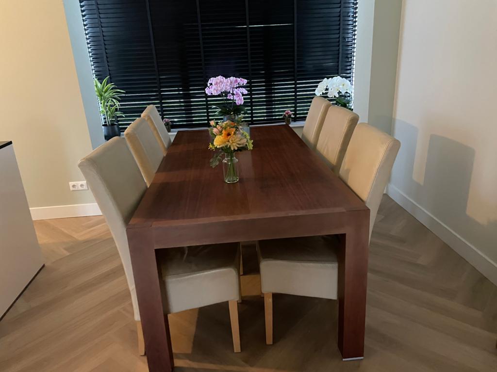 Eettafel met 6 stoelen, Antiek en Kunst, Antiek | Meubels | Tafels, Ophalen