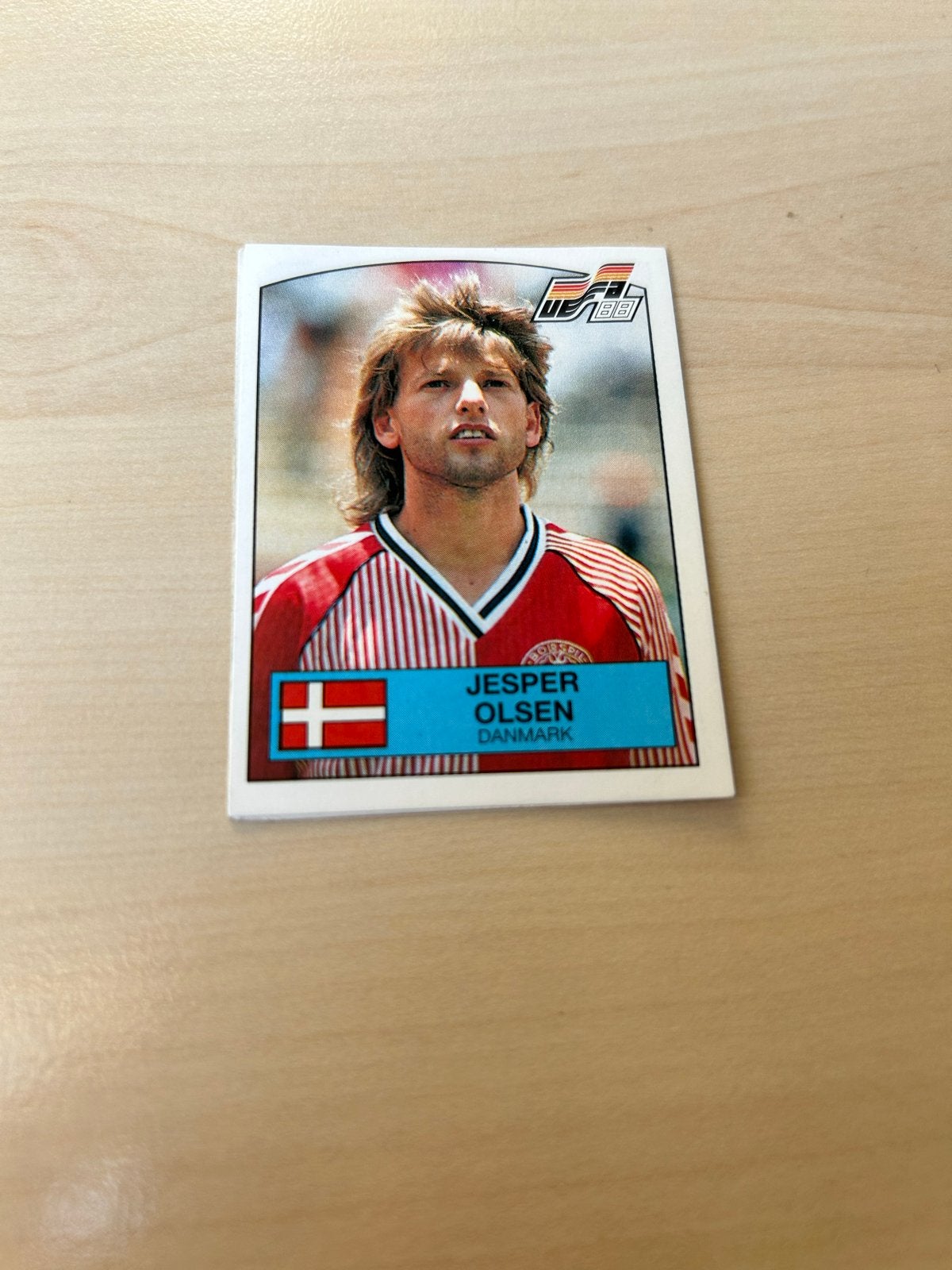 Jesper Olsen Panini EURO 88 Voetbalsticker #121, Ophalen of Verzenden, Gebruikt, Sport