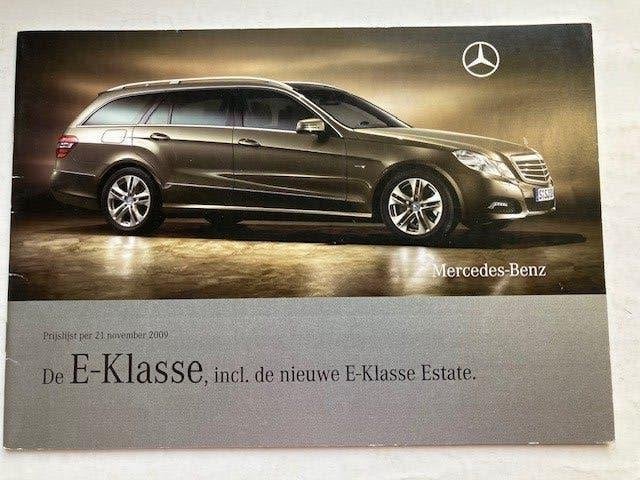 Mercedes-Benz     E-Klasse   Prijslijst  2009     Nederlands, Ophalen of Verzenden, Zo goed als nieuw, Mercedes