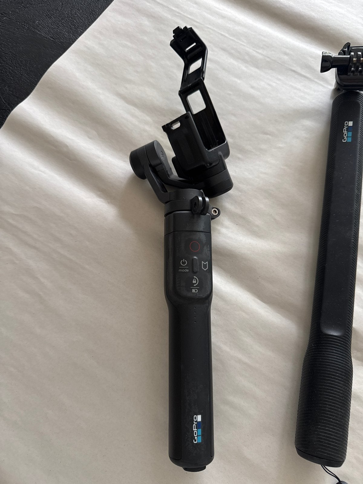 GoPro statieven: Karma Grip en Selfiestick, Ophalen, 125 cm of minder, Gimbal, 3-assige stabilisatie