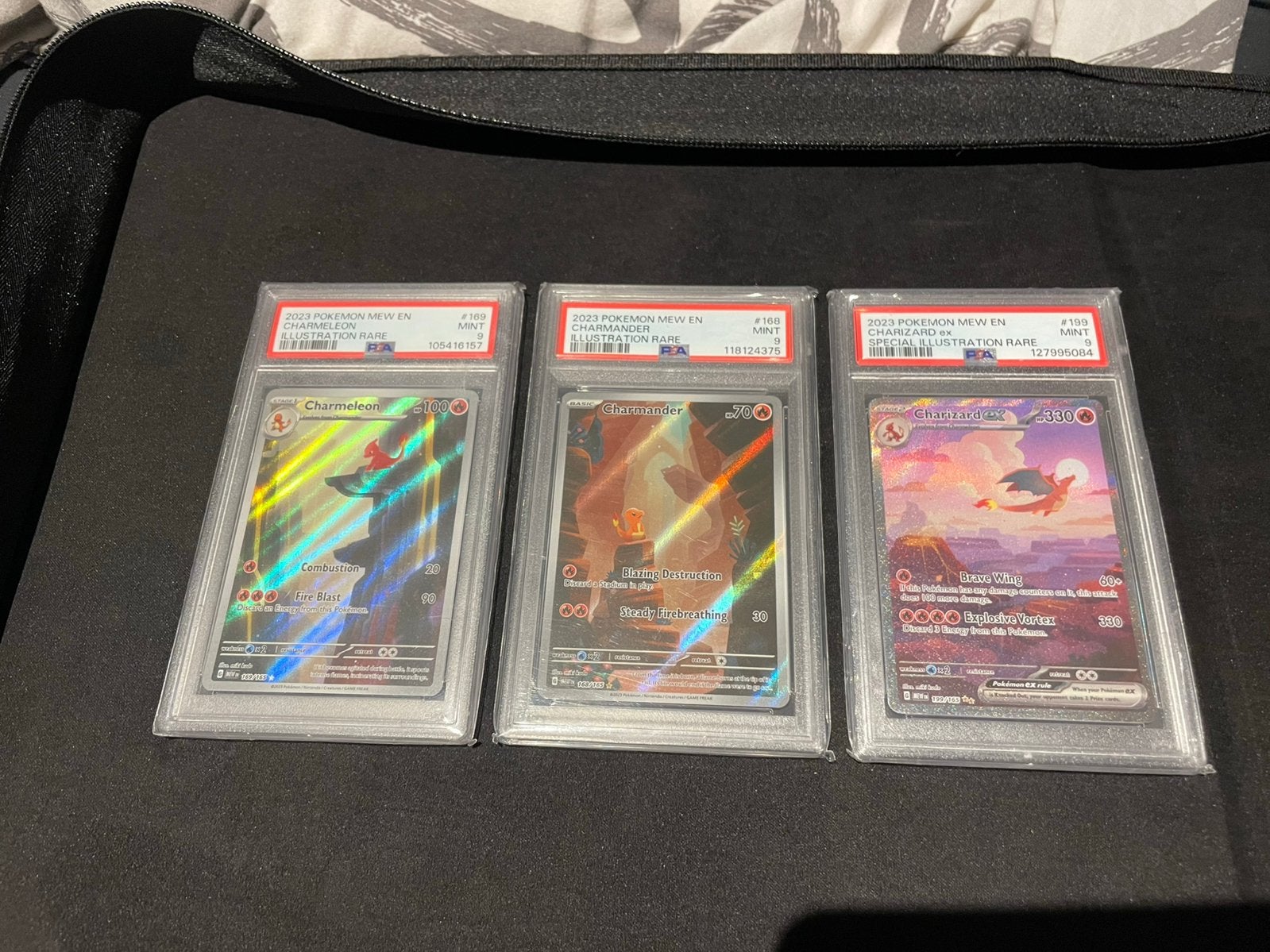 Charizard ex MEW #199 PSA 9 set, Hobby en Vrije tijd, Verzamelkaartspellen | Pokémon, Ophalen of Verzenden, Zo goed als nieuw
