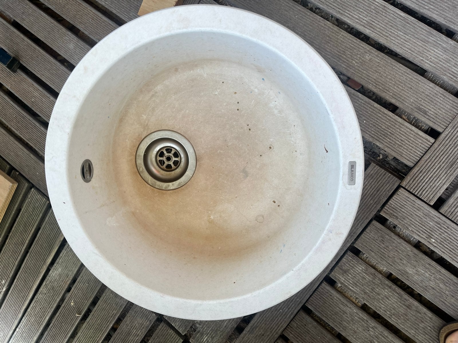 Blanco wasbak, rond, wit, gebruikt, Ophalen, Gebruikt, Wastafel