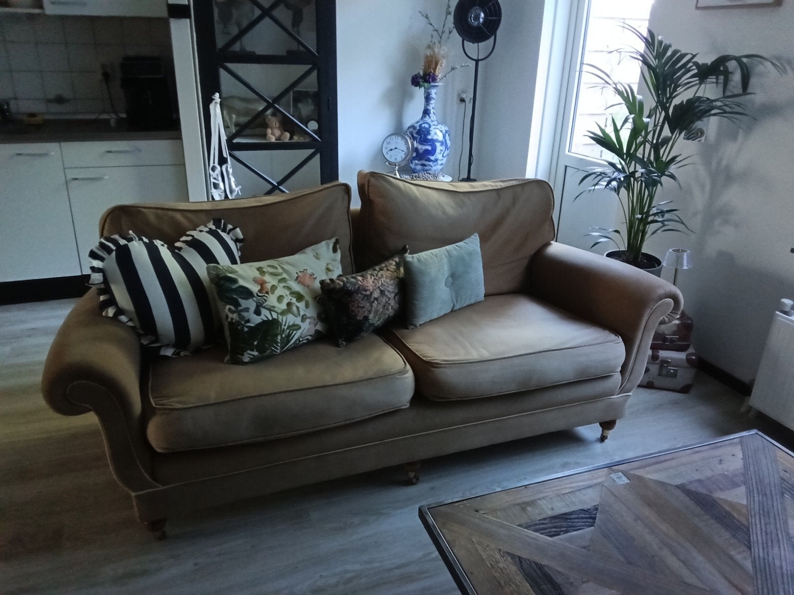 Comfortabele tweepersoonsbank - Merk onbekend, Huis en Inrichting, Banken | Bankstellen, Ophalen, Gebruikt, 150 tot 200 cm, Tweepersoons