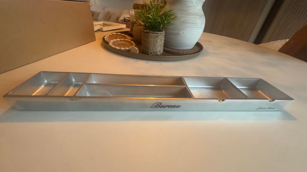 Chroom kleurige bureau organiser riviera maison, Ophalen