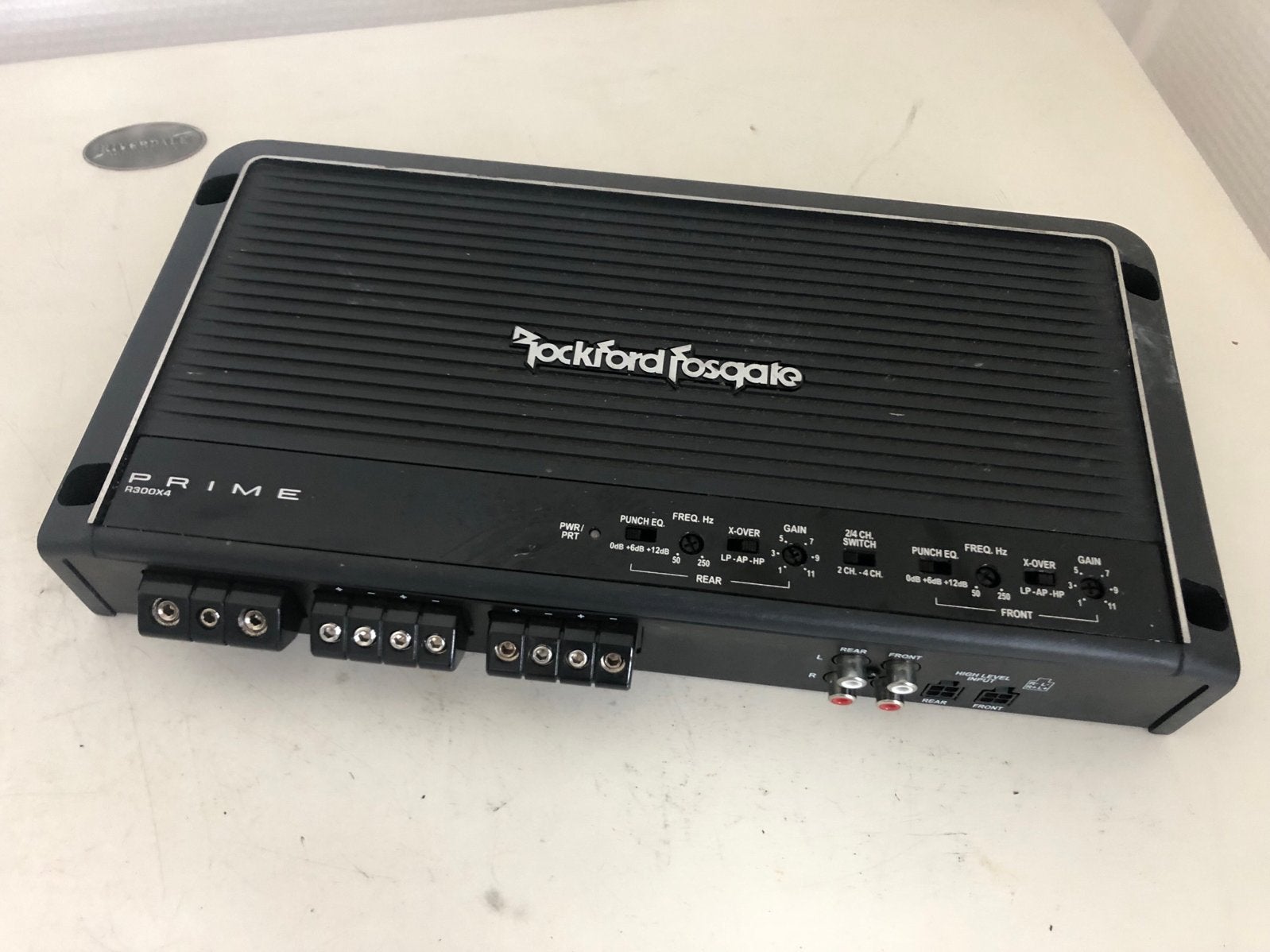 Rockford Fosgate Prime R300X4 versterker 4 kanaals, Ophalen of Verzenden, Zo goed als nieuw