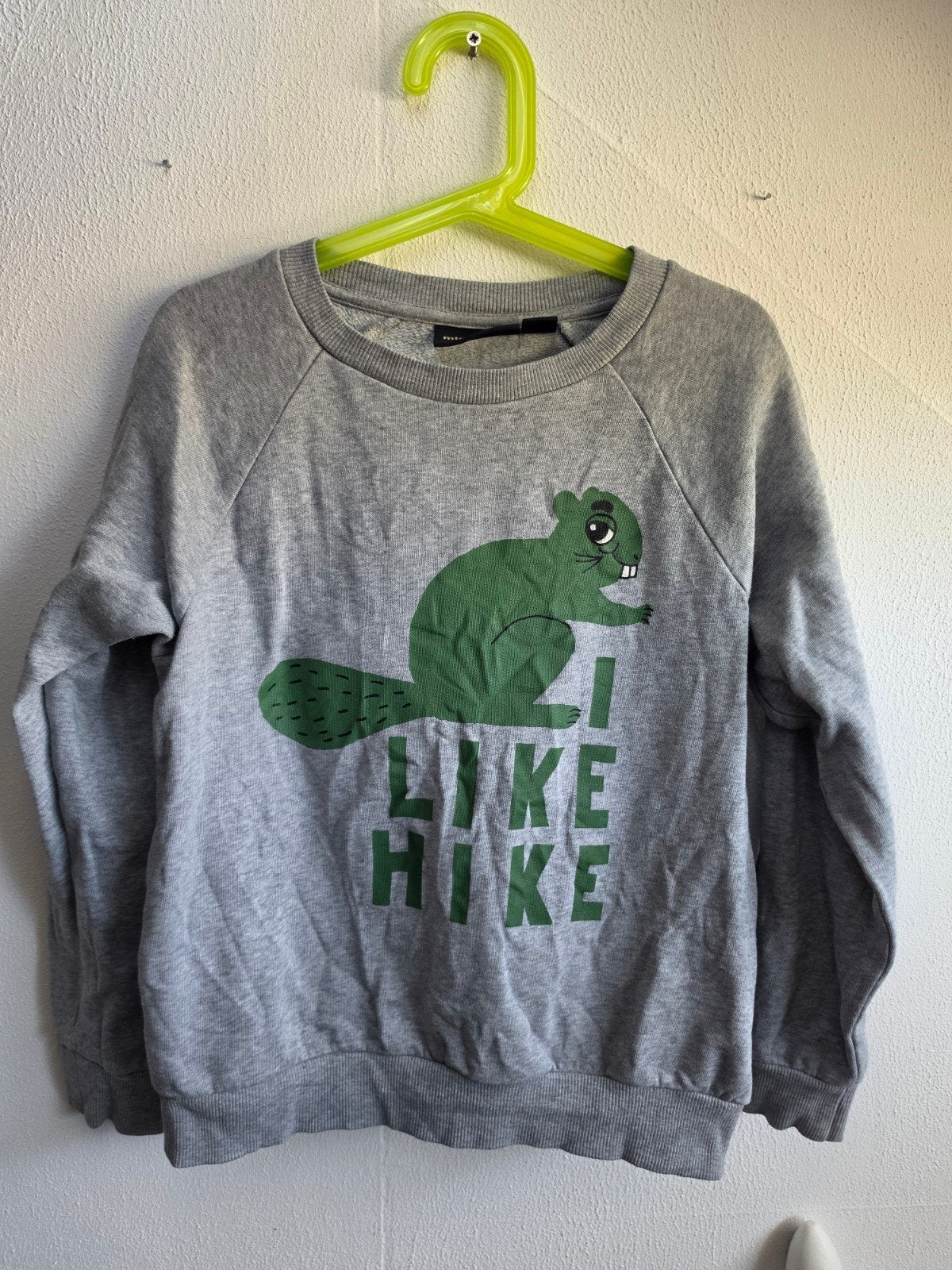 Mini Rodini trui met eekhoorn print - 'I like hike', Gebruikt, Jongen of Meisje, Trui of Vest, Ophalen of Verzenden