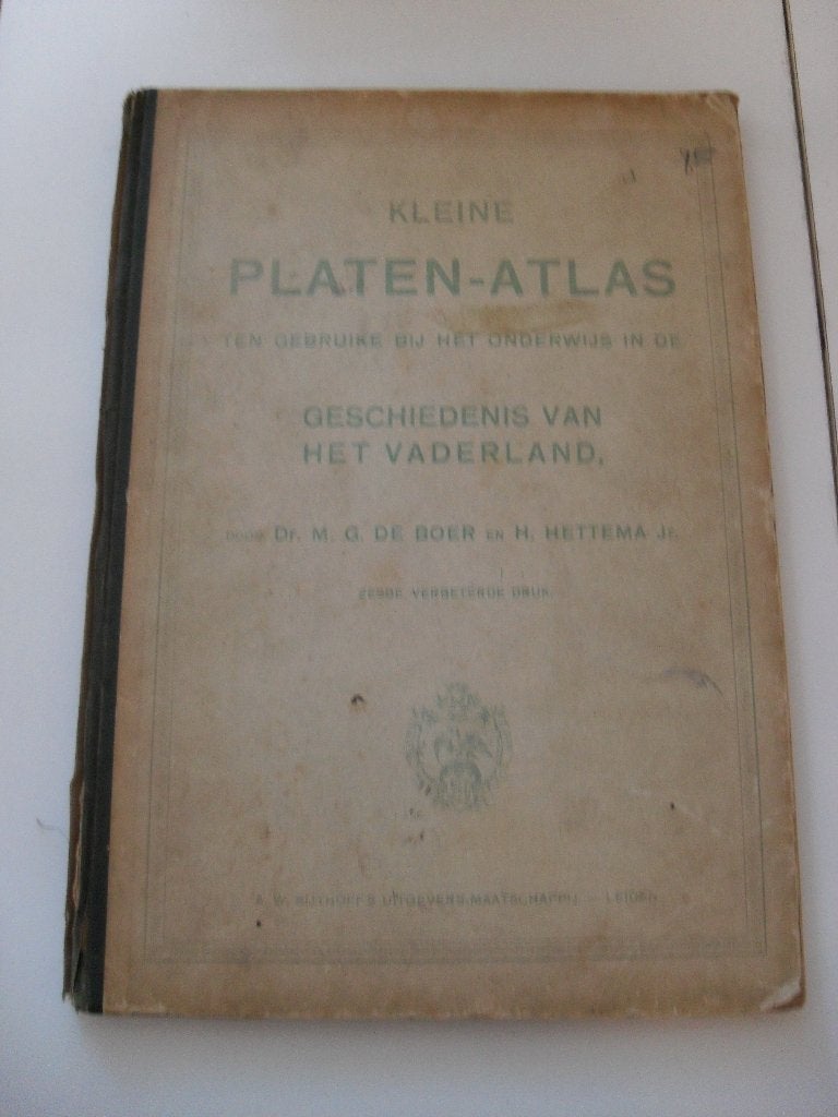 kleine platen-atlas - dr. m.g. de boer en h. hettema jr., Ophalen of Verzenden