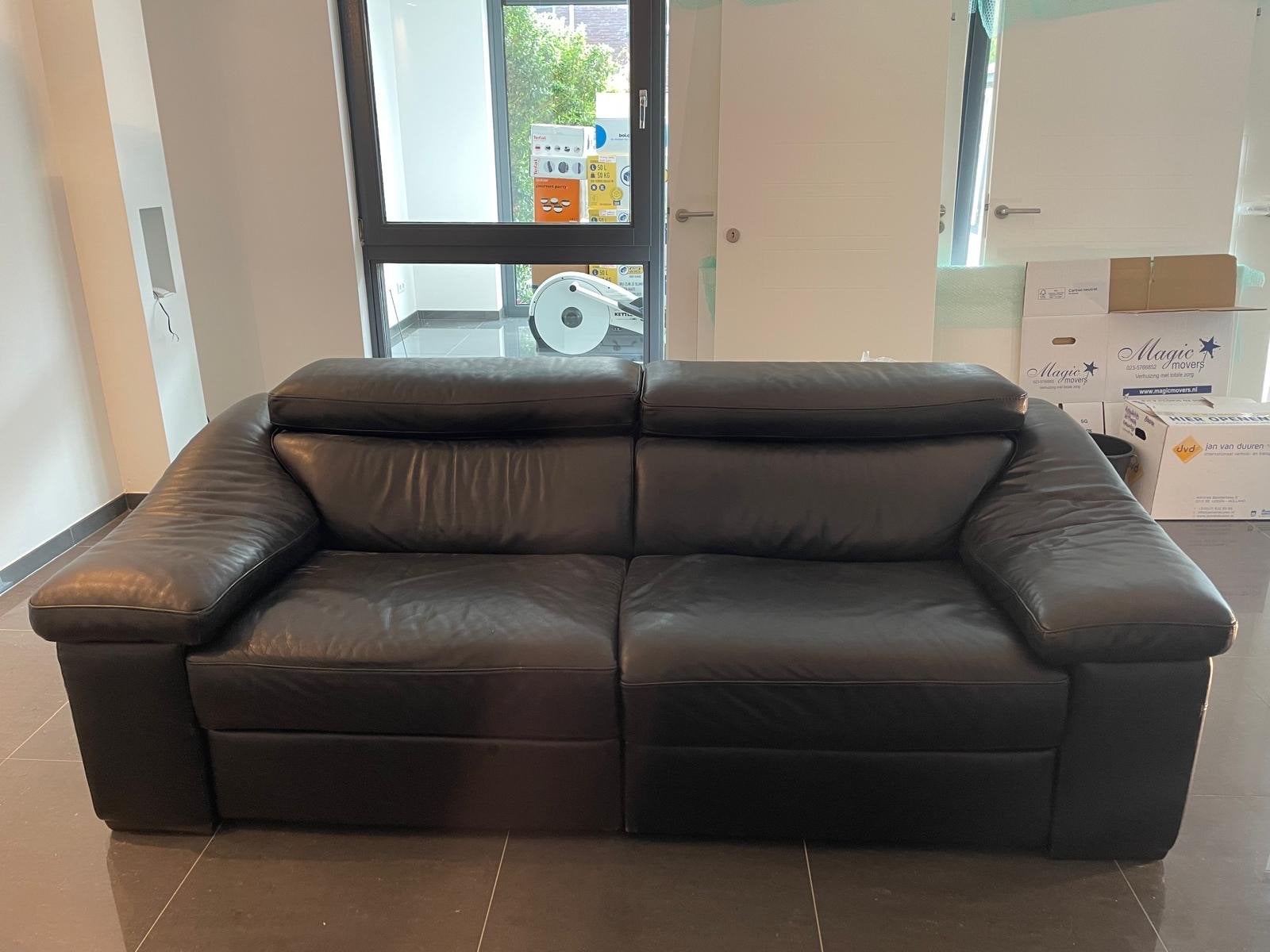 Lederen 2-zitsbank, Ophalen, Gebruikt, 150 tot 200 cm, Tweepersoons