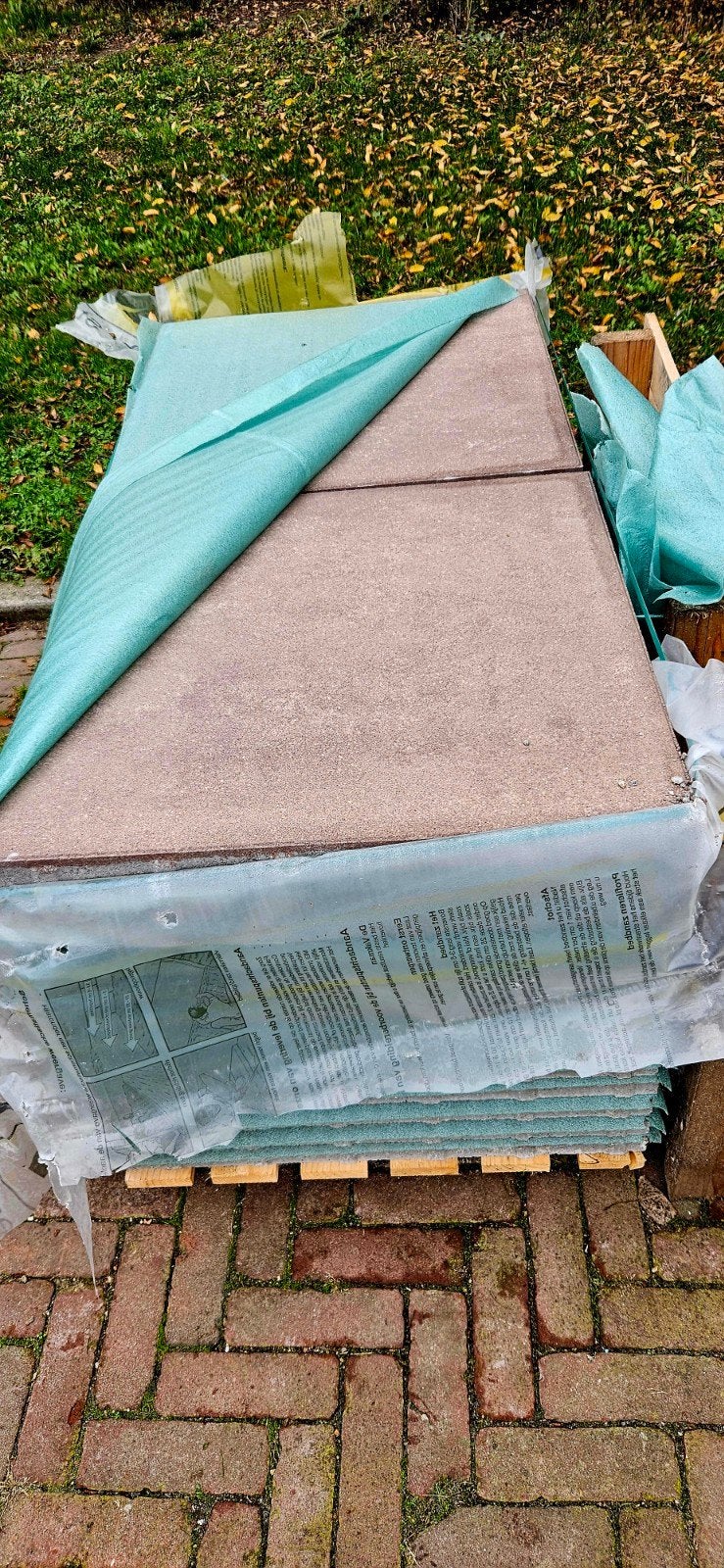 9m2 terrastegels beton Taupe, Tuin en Terras, Tegels en Klinkers, Ophalen, Nieuw, Beton, Terrastegels