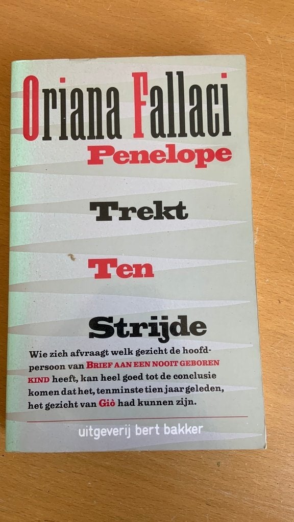 Penelope trekt ten strijde - Oriana Fallaci, Ophalen of Verzenden