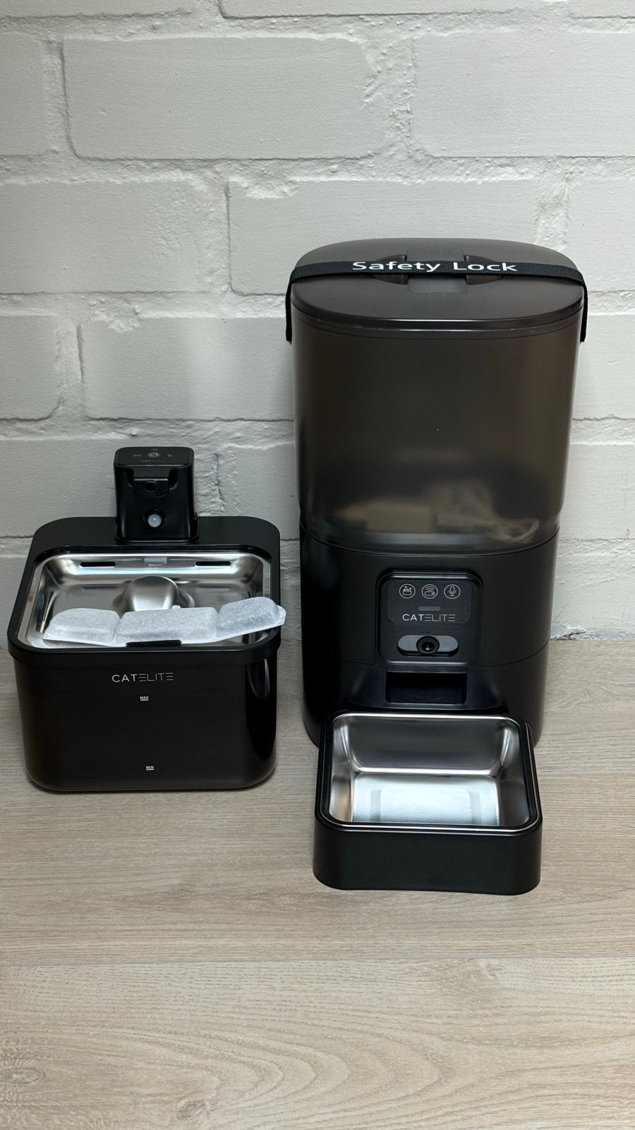 Drinkfontein en automatische voerbak, Dieren en Toebehoren, Ophalen, Automatisch, Zo goed als nieuw