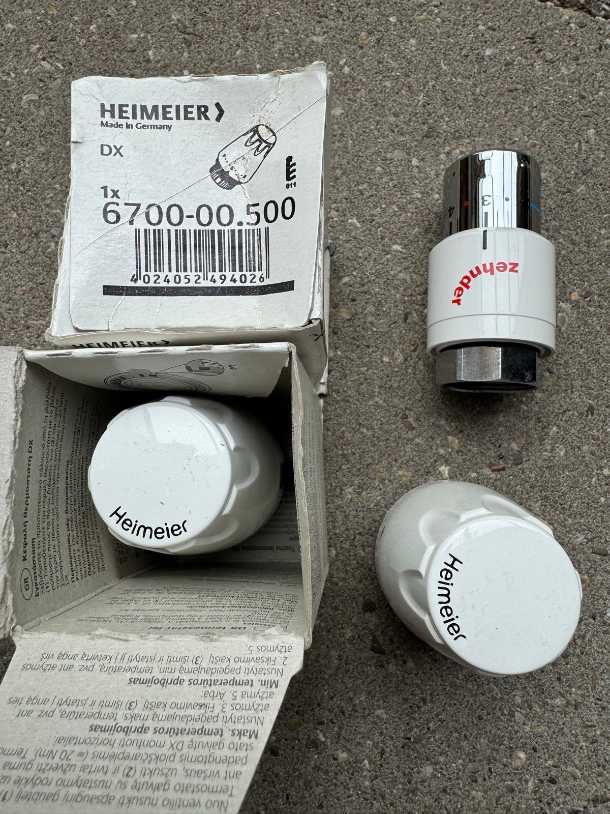 Heimeier Thermostaatknoppen en Radiatoronderdelen, Doe-het-zelf en Verbouw, Ophalen, Nieuw, Thermostaat