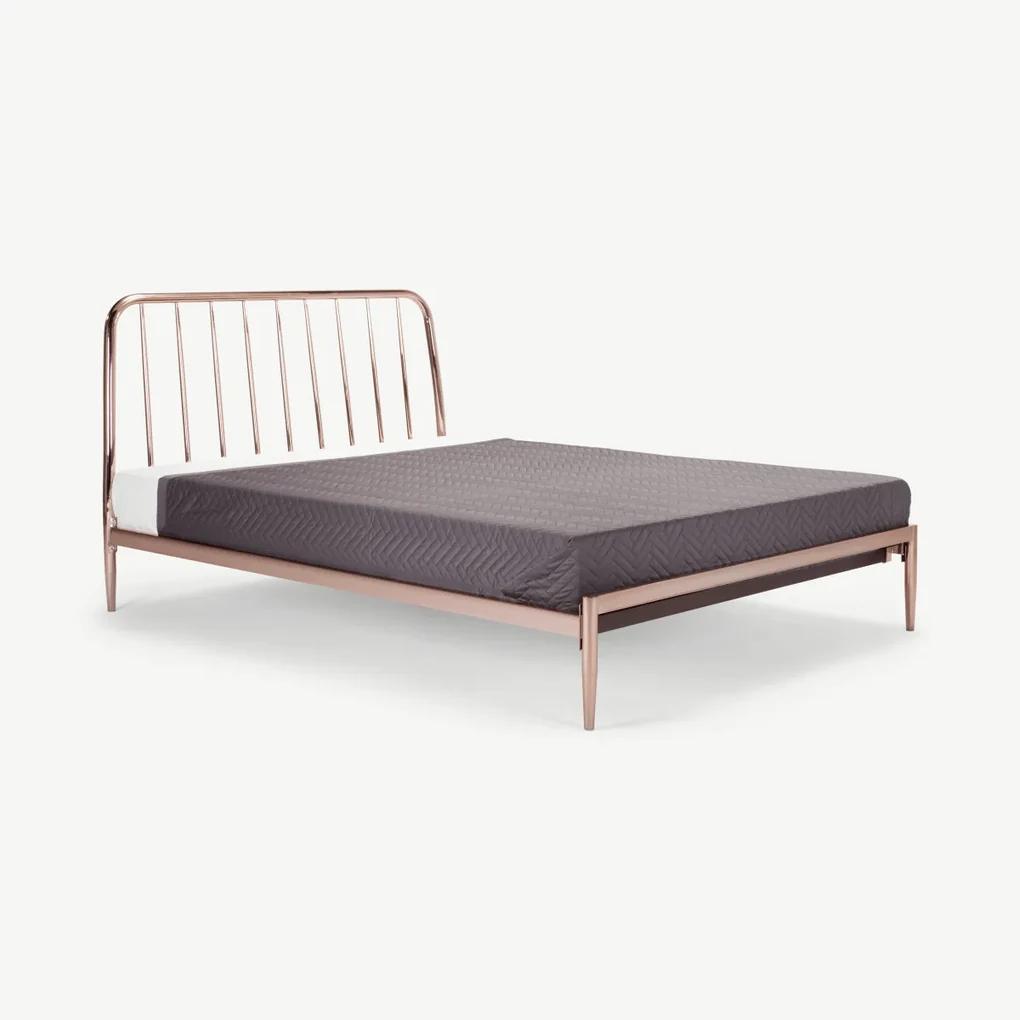 Made tweepersoonsbed rosé goud 140x200, Gebruikt, Overige kleuren, Tweepersoons, 200 cm