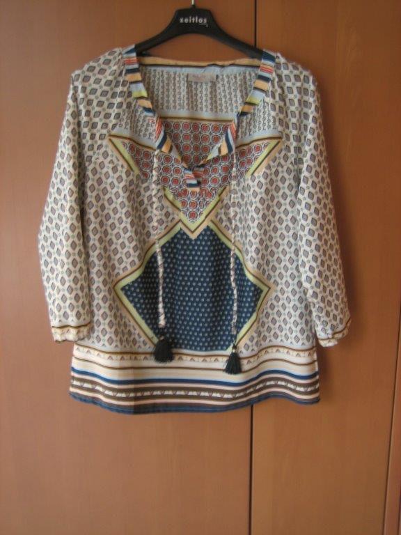 Speelse tuniek-bloes in folklore-stijl BEXLEYS 38 snazzeys, Kleding | Dames, Maat 38/40 (M), Verzenden, Beige, Nieuw